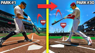 Hitting the LONGEST POSSIBLE Home Run in Every MLB Stadium!