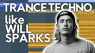 How To Make TRANCE TECHNO like Will Sparks | FL Studio Tutorial | FREE FLP