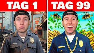 100 TAGE als POLIZEI arbeiten in GTA 5!