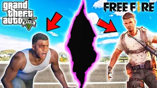 GTA 5 : FRANKLIN travels from GTA 5 to FREE FIRE to save the WORLD