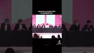 BTS REACTION WHEN REPORTER ACCUSES THEM OF PLAGIARISM