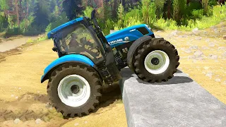 New Holland T6 175 Tractor Testing at Spintires Mudrunner Proving Grounds