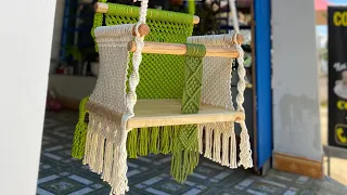 DIY Macramé Baby Swing Chair/ Toddler Hanging Chair @MaiDekor