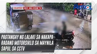 Pagtangay ng lalaki sa nakaparadang motorsiklo sa Maynila sapul sa CCTV | TV Patrol