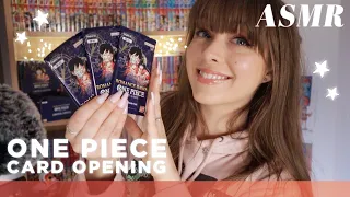 ASMR 🏴‍☠️ One Piece TCG Booster Box Break Part 3!~ Whispered Card Opening, Tapping & Crinkle Sounds!