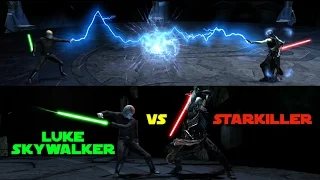 Jedi Luke Skywalker vs Sith Lord Starkiller - The Force Unleashed