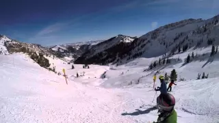 Lone Star trail in Mineral Basin of Snowbird, 2/6/16.