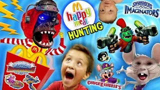 SHOCKING KIDS! McDonalds Happy Meal Toys Hunting, Skylanders Imaginators, Netflix & Chuck E. Cheese