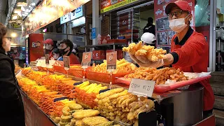Korean snacks - Crispy Fried shrimp, Seasoned fried shrimp, Korean street food