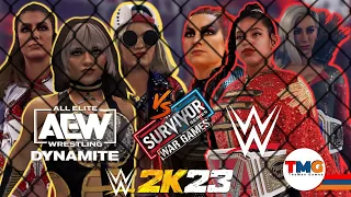 WWE 2K23 Gameplay : AEW Vs WWE Women's War Games Match