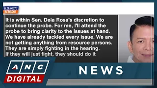 Senator Escudero: Up to Dela Rosa to continue PDEA leaks probe | ANC