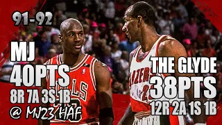 Michael Jordan vs Clyde Drexler Highlights (1991.11.29) - 78pts, NBA RIVALRY at ITS BEST!MUST WATCH!