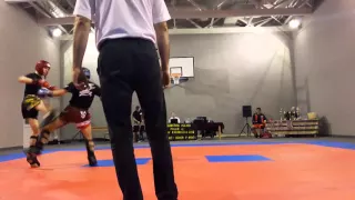 Karol Mamerski vs Jakub Siudak Mistrzostwa Polski Południowej kick light 2016 (finał  -63kg junior)