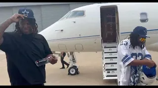 Watch Tyler Guyton arrive in a Private Jet to sign & get his Cowboys Jersey