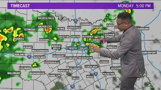 DFW Weather: Timeline for Monday rain chances