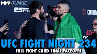 UFC Fight Night 234 Full Fight Card Faceoffs From Las Vegas