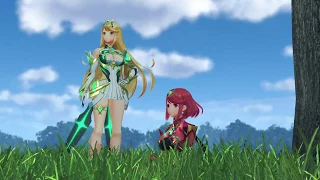 Mythra & Pyra moment . We've got to be with Rex . Xenoblade Chronicles 2 .