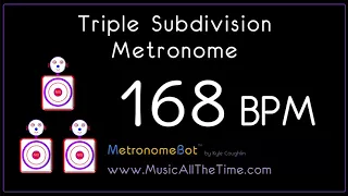 Triple subdivision metronome at 168 BPM MetronomeBot