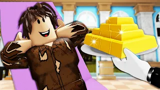 He Upgraded From Homeless To Rich! A Roblox Movie