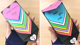 DIY - Happy Mother's Day Special Card | Rainbow Water Fall Greeting Card | Pull me | Handmade card