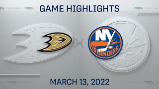 NHL Highlights | Ducks vs. Islanders - Mar. 13, 2022