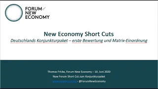 New Economy Short Cuts | Evaluierung des Konjunkturpakets der Bundesregierung mit Sebastian Dullien