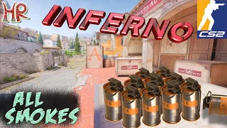 CS 2 Inferno, ALL smokes. (grenades part 1)