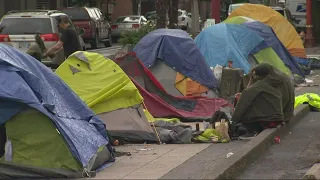 City of Portland's promise to clear homeless camps produces little results on first day