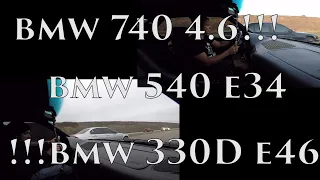 BMW 740 4.6 (E38) vs BMW 540 (E34) vs BMW 330D (E46)