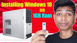 Installing Windows 10 On 1 GB Ram PC || Old Pc Pentium Windows 10 Install