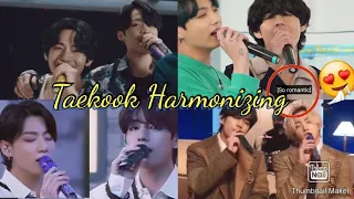 Taekook / Vkook singing and harmonizing together | Taekook moments |