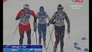 2005 02 21 Чемпионат мира Оберстдорф лыжные гонки 4х5 км эстафета женщины
