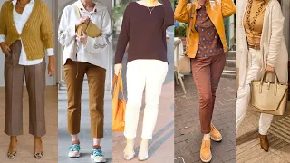 ATUENDOS LOOKS Y OUTFITS DE OTOÑO INVIERNO MODERNOS Y ELEGANTES PARA SEÑORAS DE 50 60 70 80 AÑOS