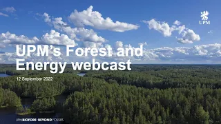 Forest & Energy Webcast | UPM