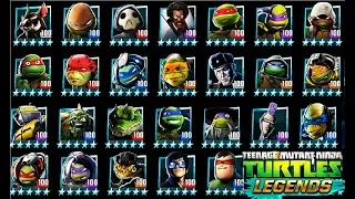 ALL HEROES of the game Teenage Mutant Ninja Turtles Legends battle of all heroes TMNT Legends