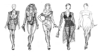 How to draw the female runway models