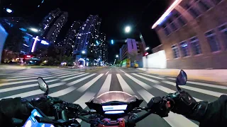 Driving Seoul at night | DUCATI Monster796 | GoPro Max 4K