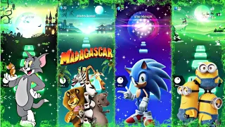 TOM😾 and JERRY🐭 vs MADAGASCAR🏝️ vs SONIC🥶 vs MINIONS🤓