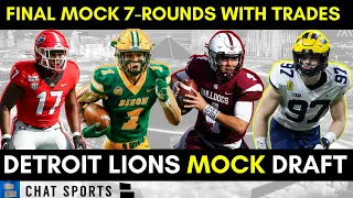 NFL Mock Draft: Detroit Lions 7-Round Mock Draft With Trade For 2022 NFL Draft Ft. Aidan Hutchinson