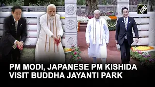 PM Modi, Japanese PM Fumio Kishida visit Buddha Jayanti Park in Delhi