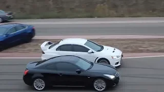 Миллениум опять слил.Drag Race Infiniti G37 Millenium Vs Mitsubishi  EVO Х Roll on