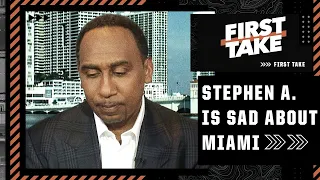 Stephen A. is sad he won't be going to Miami for the NBA Finals 😩 | First Take