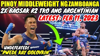 LATEST FEB 11 2023 PINOY UNDEFEATED 2X BAGSAK AT R2 TKO ANG ARGENTINIAN | PWEDE KAY GOLOVKIN