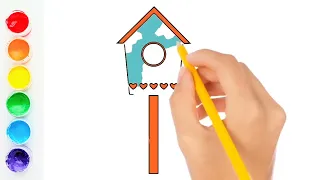 How to Draw Bird House Step by Step Easy |Bird House Drawing Step by Step