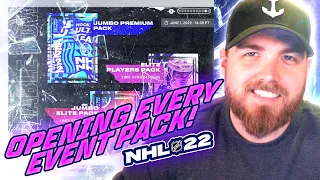 OPENING EVERY EVENT PACK! | NHL 22 HUT