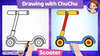 How to Draw a Skate Scooter? - More Drawings with ChuChu - ChuChu TV Drawing Lessons for Kids