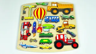 Best Learn Construction Vehicles Excavator, Tractor, Cars & Shapes | Preschool Toddler Learning