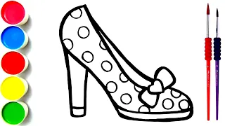 How to draw a high heeled shoe | Easy drawings for kids