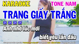 Karaoke Trang Giấy Trắng Tone Nam Nhạc Trẻ 8x 9x - Karaoke Phi Long