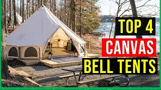 ✅Top 4 Best Canvas Bell Tents with Stove Jack in 2022 | The Best Heavy Duty Canvas Tents for Camping